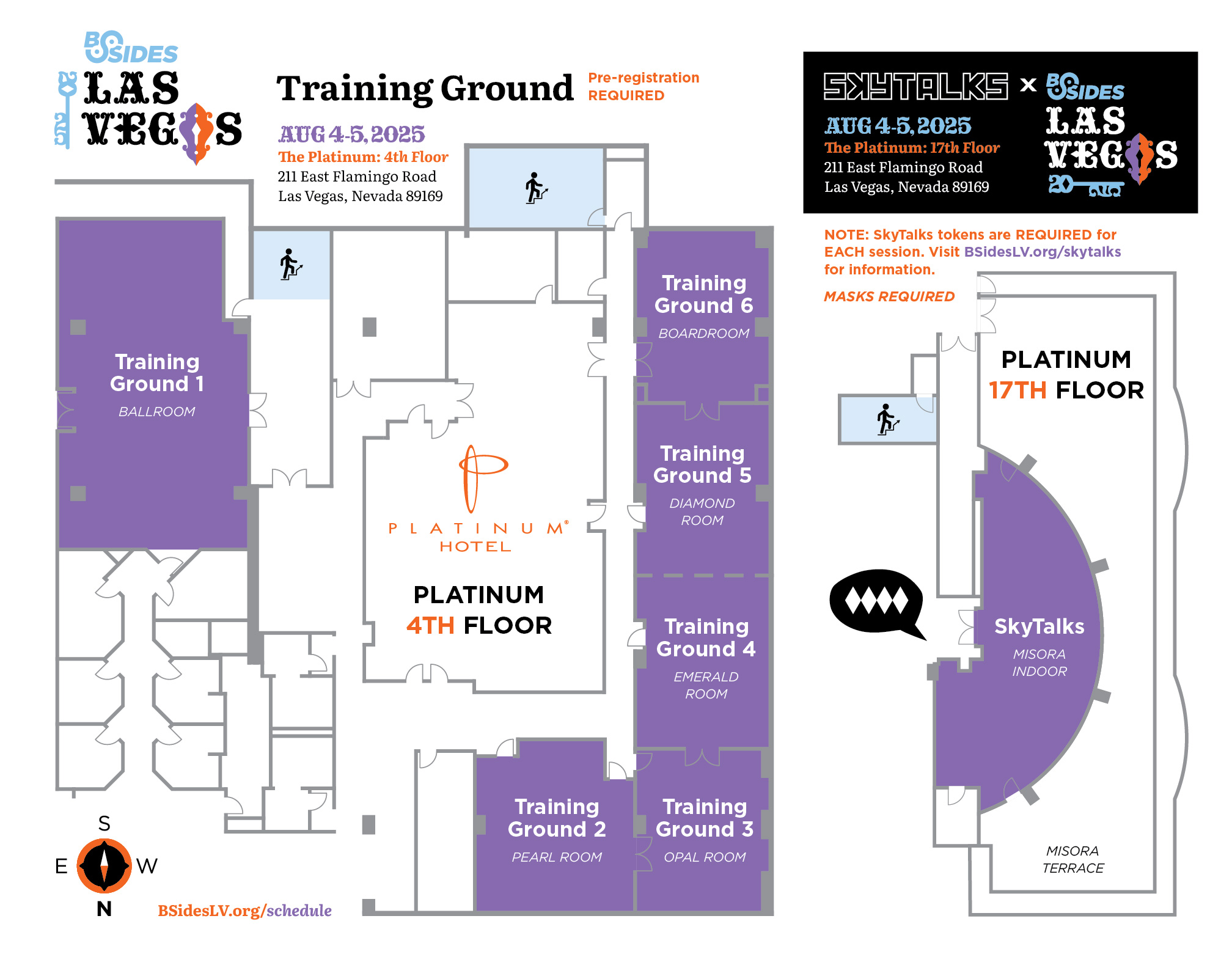BSidesLV Platinum hotel conference map