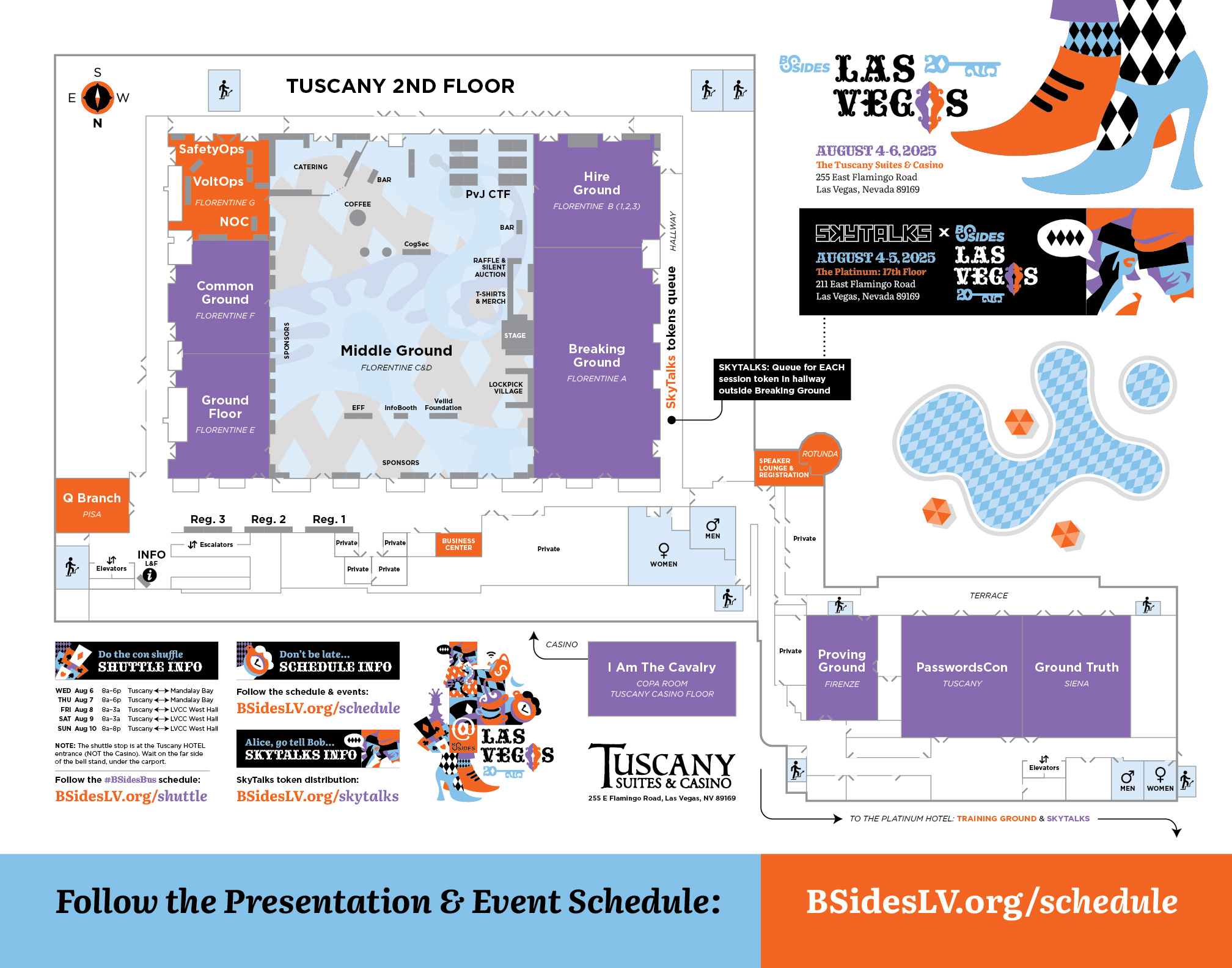 BSidesLV Tusany hotel conference map